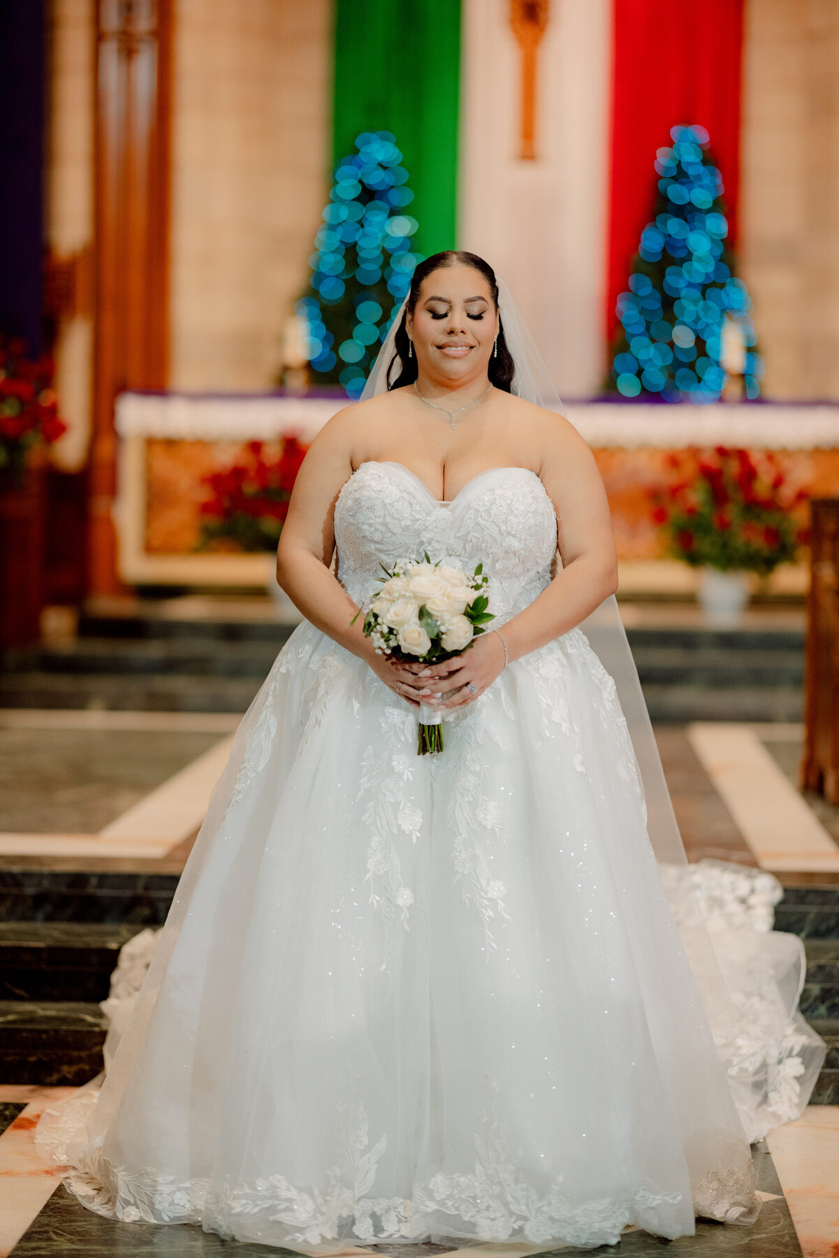 Bride at the altar